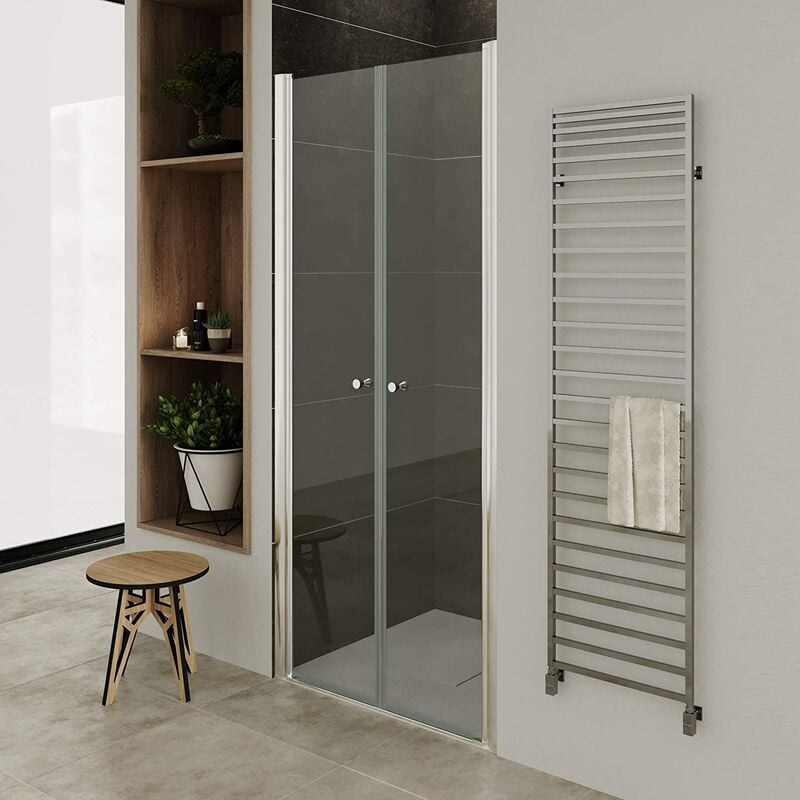 

Puerta de ducha altura 195 cm - vidrio de seguridad de 6mm con nano-revestimiento 92-96 cm (TRANSPARENTE)