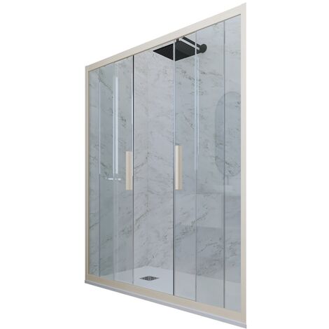 Puerta de ducha  cm corredera pvc Champán Glam