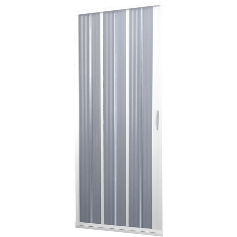 

Puerta de ducha de pvc plegable blanca h 185 mod. Flex con apertura lateral 80 cm