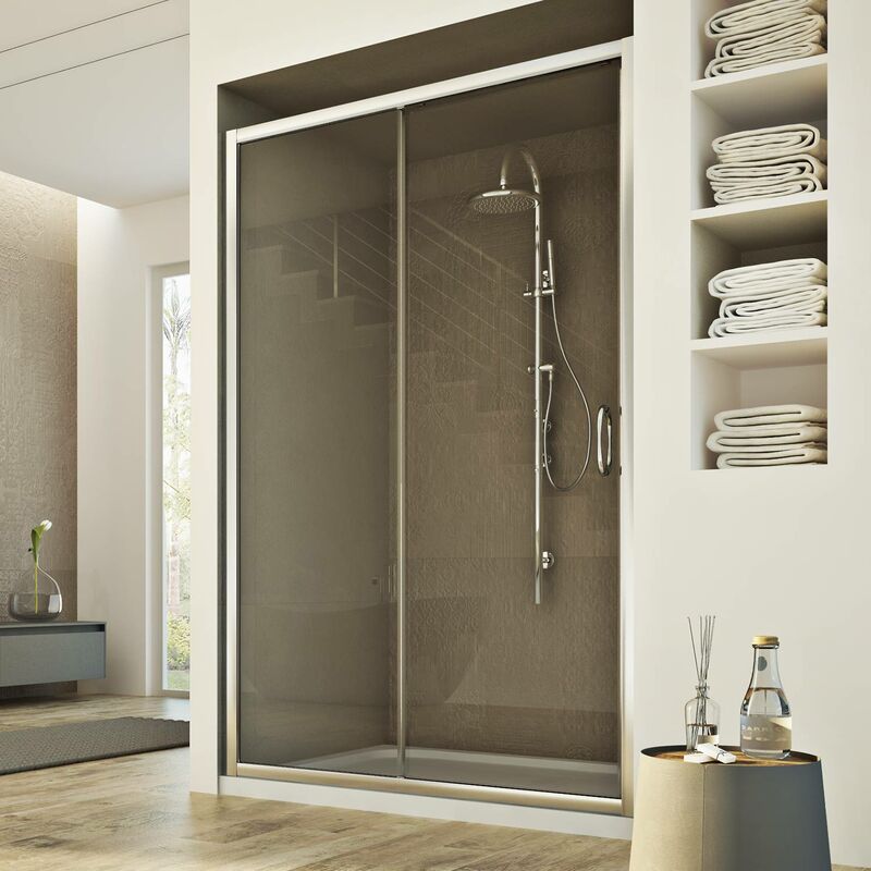 

Puerta de ducha deslizante verre transparent h 185 mod. Replay 1 Hoja 120 cm