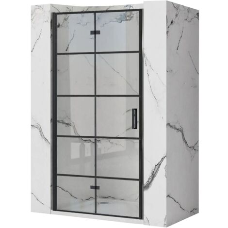 PUERTA de DUCHA REA MOLIER BLACK 80 + PROFIL