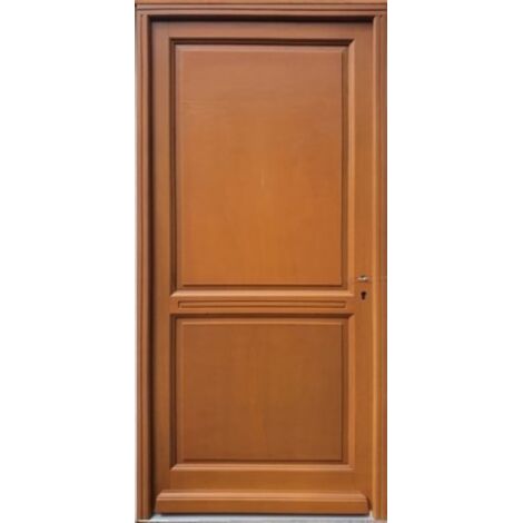 Puerta de entrada de madera maciza Eyden, H.215xL.90 cm, lado de la tabla P. izquierda, GD MENUISERIES