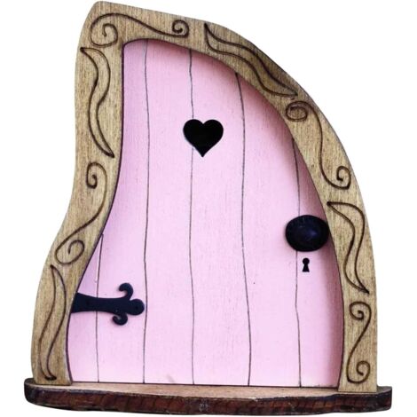 Puerta de hadas de madera, puerta para jardín de hadas, puerta en miniatura, accesorio de jardín, decoración 3D para jardín de hadas, puerta, árboles, patio - 4 piezas