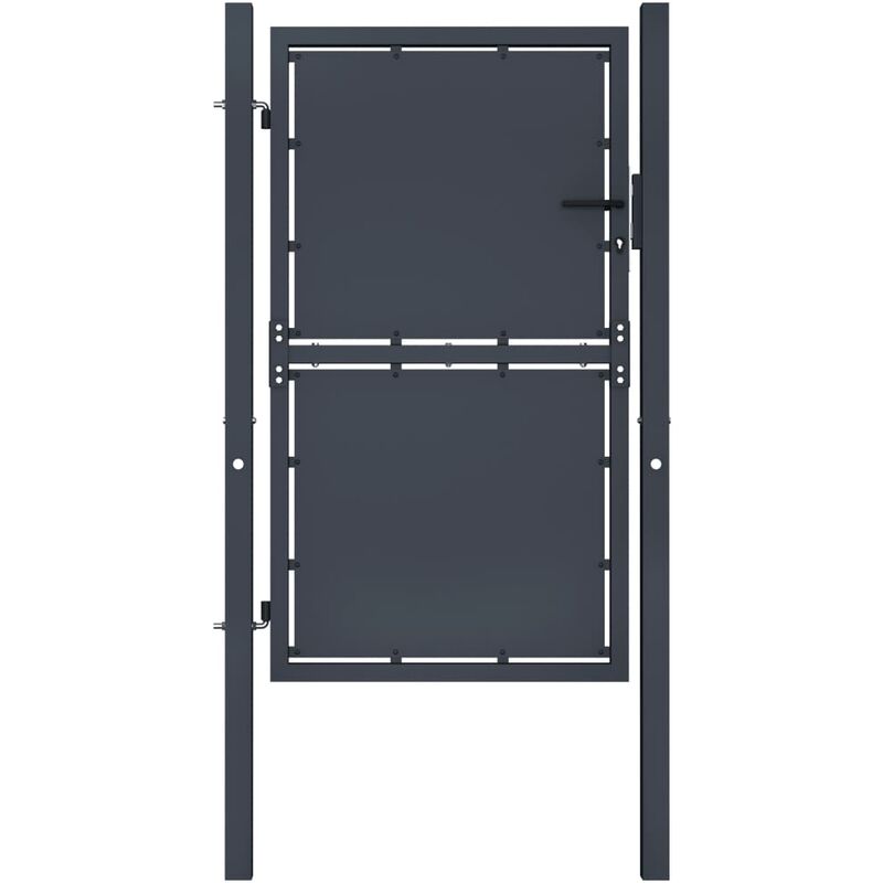 

Puerta de jardín de acero gris antracita 100x150 cm