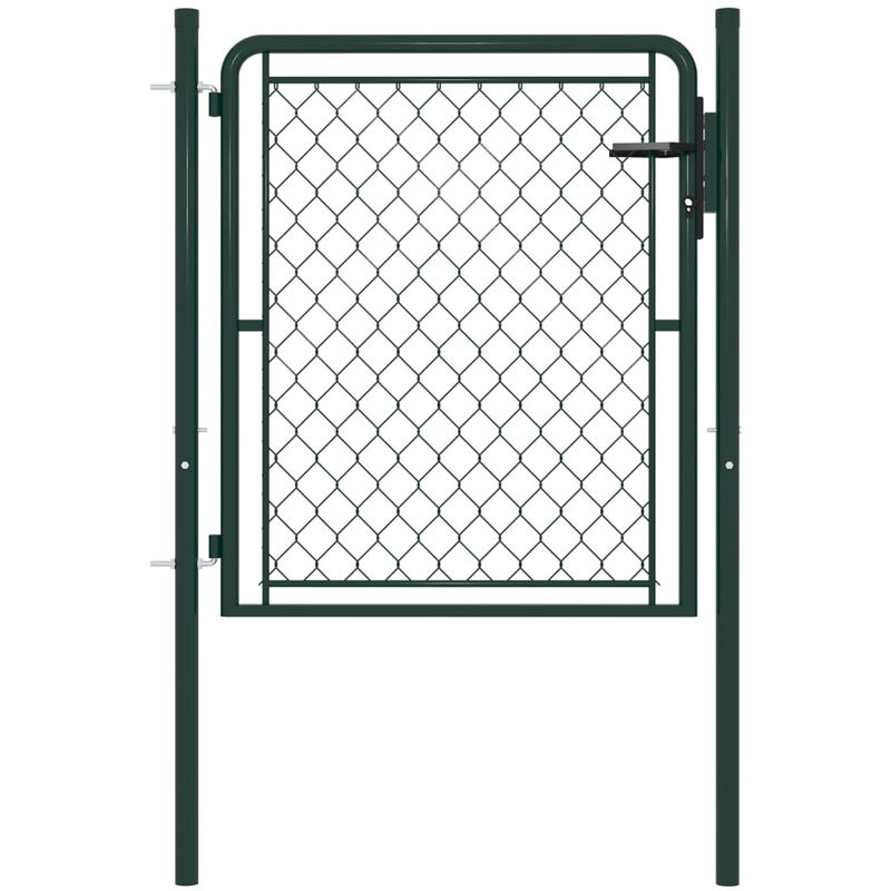 

Puerta de jardin de acero verde 100x100 cm