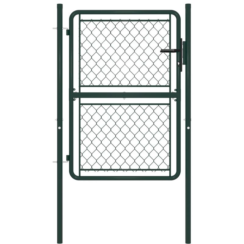 

Puerta de jardín de acero verde 100x150 cm