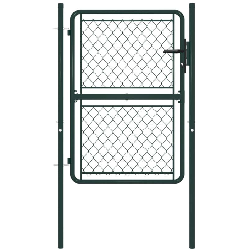 

Puerta de jardín de acero verde 100x150 cm - Verde - Vidaxl
