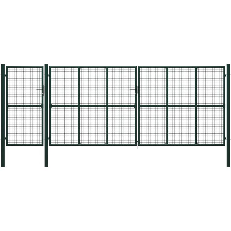 

Puerta de jardín de acero verde 500x200 cm
