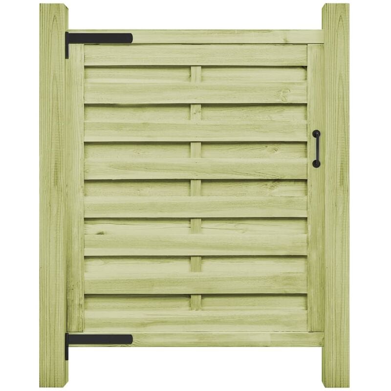 

vidaXL Puerta de valla madera de pino impregnada verde 100x150 cm - Verde