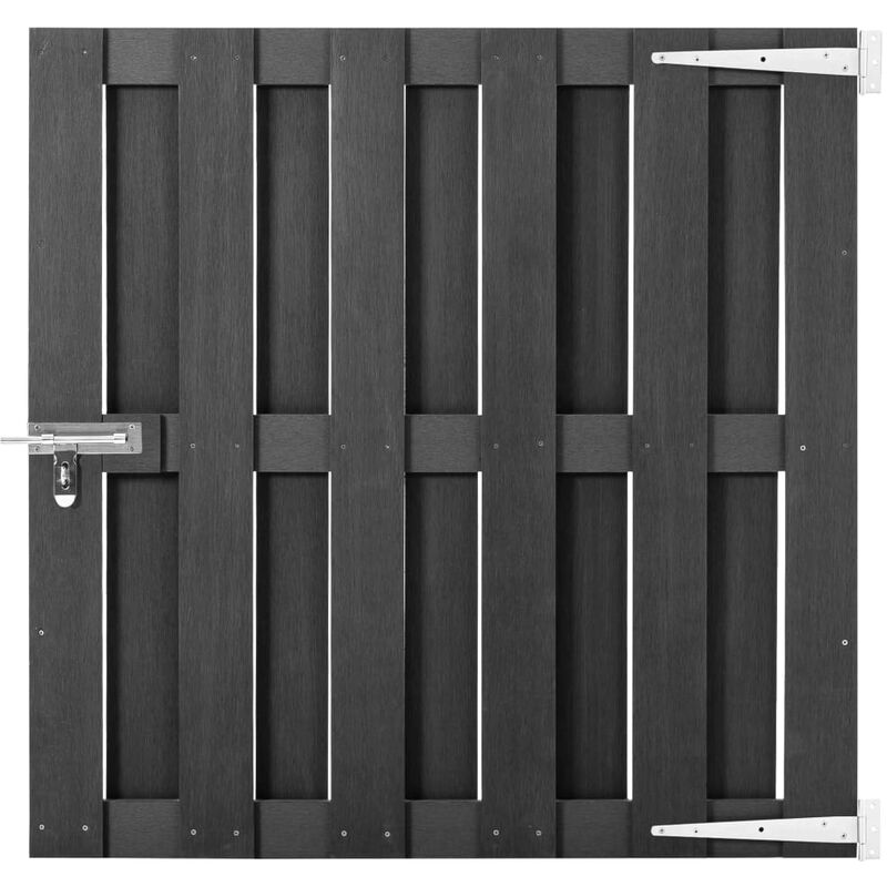 

Puerta de jardin de WPC gris 100x100 cm