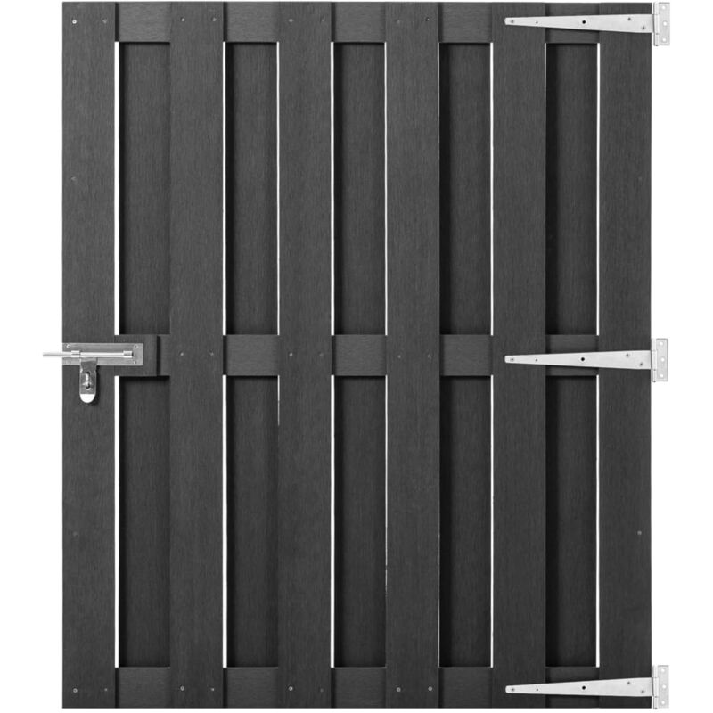 

Puerta de jardin de WPC gris 100x120 cm
