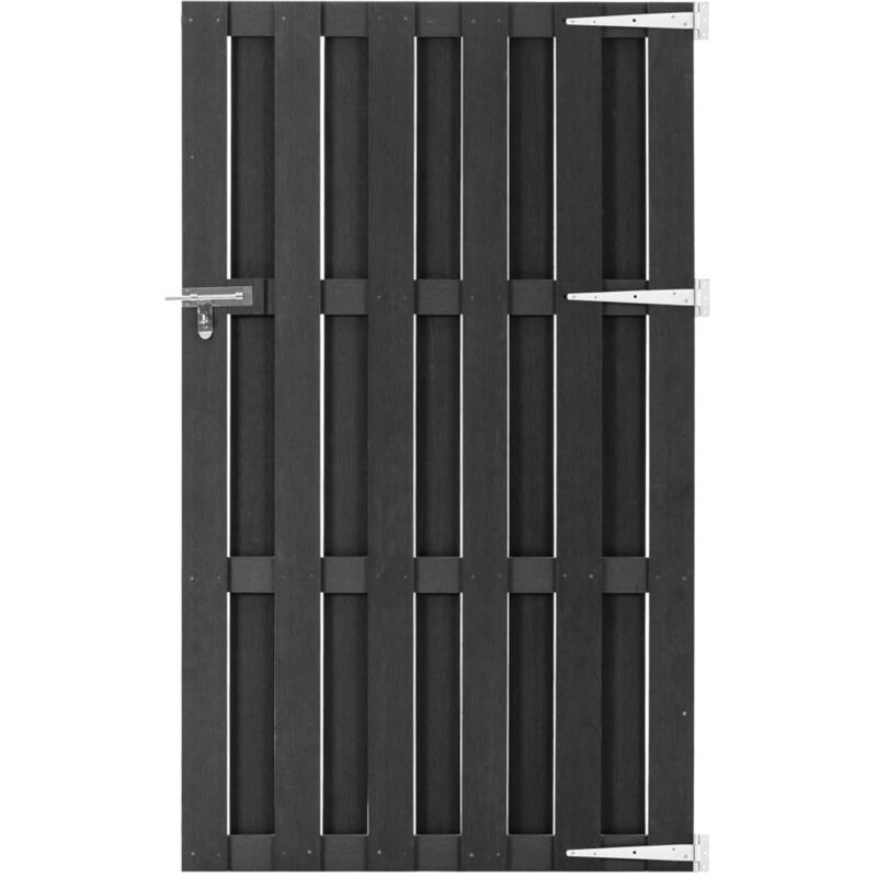 

Puerta de jardin de WPC gris 100x170 cm