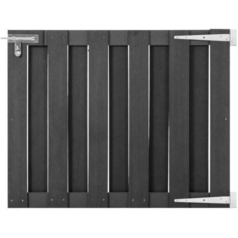 Puerta de jardín de WPC gris 100x80 cm