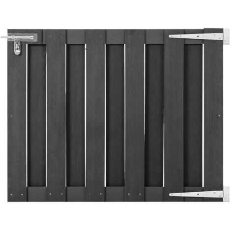 Puerta de jardín de WPC gris 100x80 cm