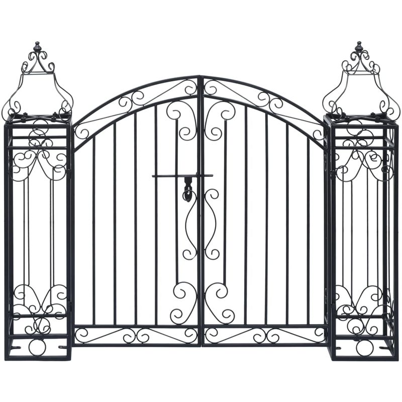 

Puerta de jardin decorativa de hierro forjado 122x20,5x100 cm