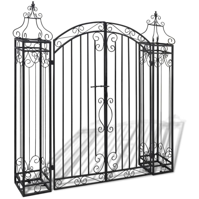 

Puerta de jardin decorativa de hierro forjado 122x20,5x134 cm