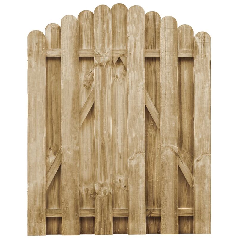

Puerta de jardín madera de pino impregnada 100x125 cm
