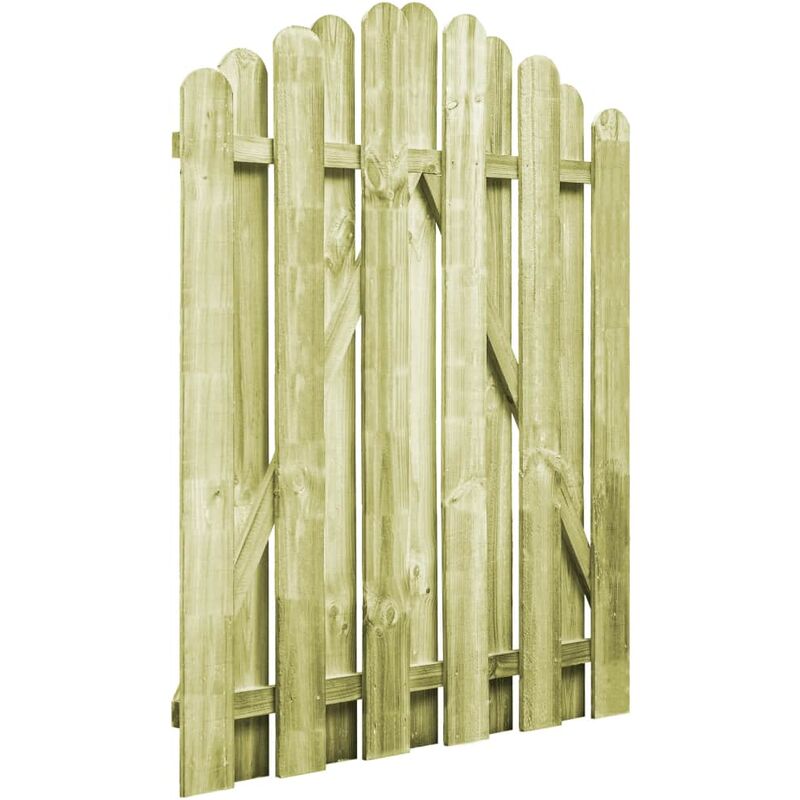 

Puerta de jardin madera de pino impregnada 100x125 cm arqueada