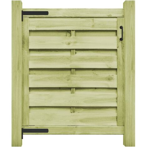 Puerta de jardín madera de pino impregnada verde 100x100 cm