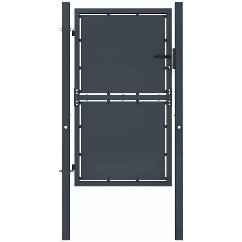 

Puerta de jardin de acero gris antracita 100x175 cm