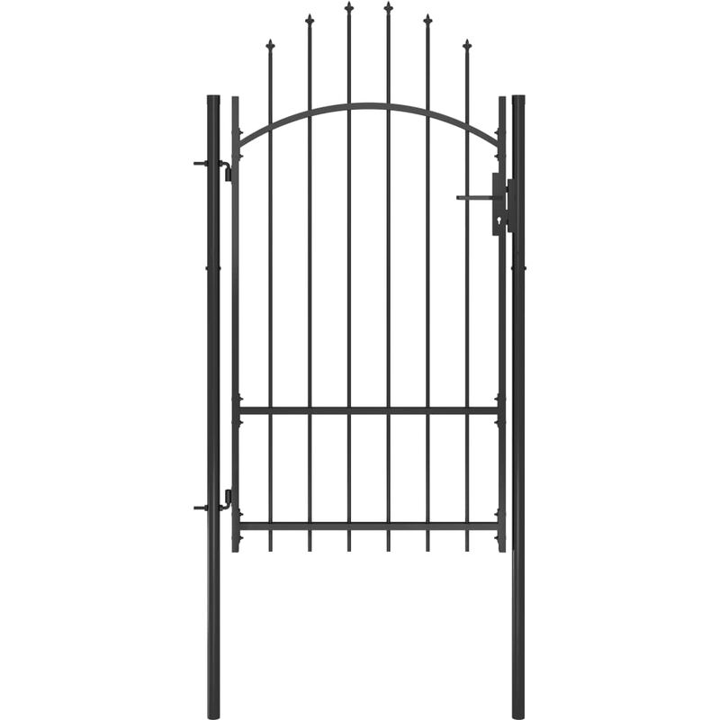 

Puerta de jardín de acero negro 1x2,2 m - Negro