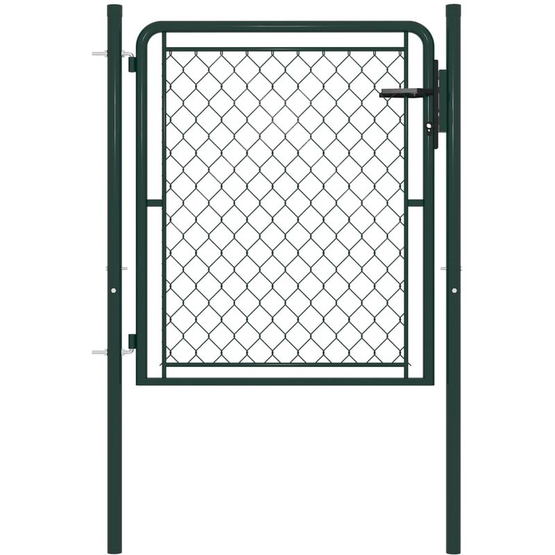 

Puerta de jardín de acero verde 100x100 cm - Verde