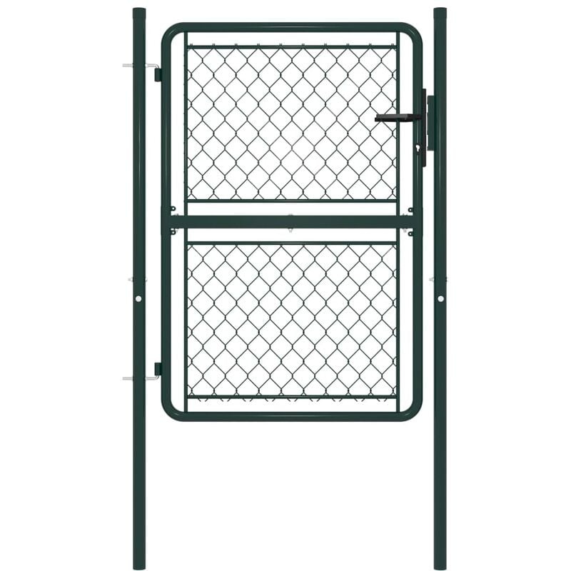 

Puerta de jardín de acero verde 100x150 cm - Verde