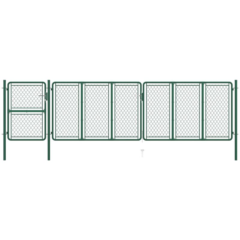 

Puerta de jardín de acero verde 125x495 cm - Verde