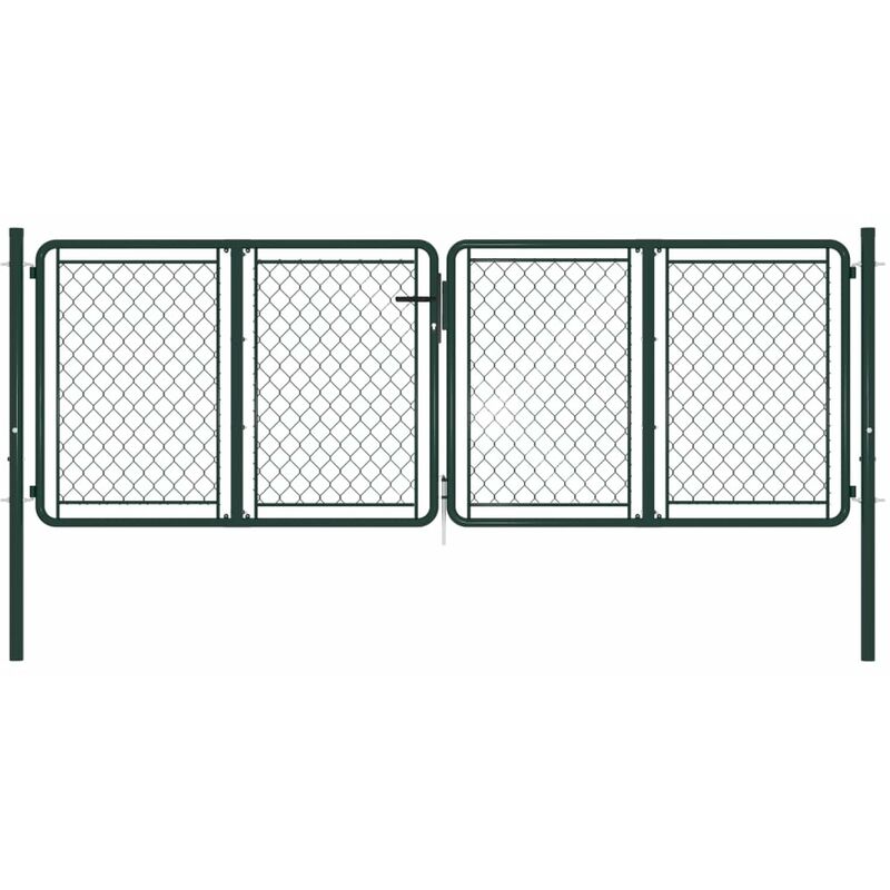 

Puerta de jardin de acero verde 300x75 cm