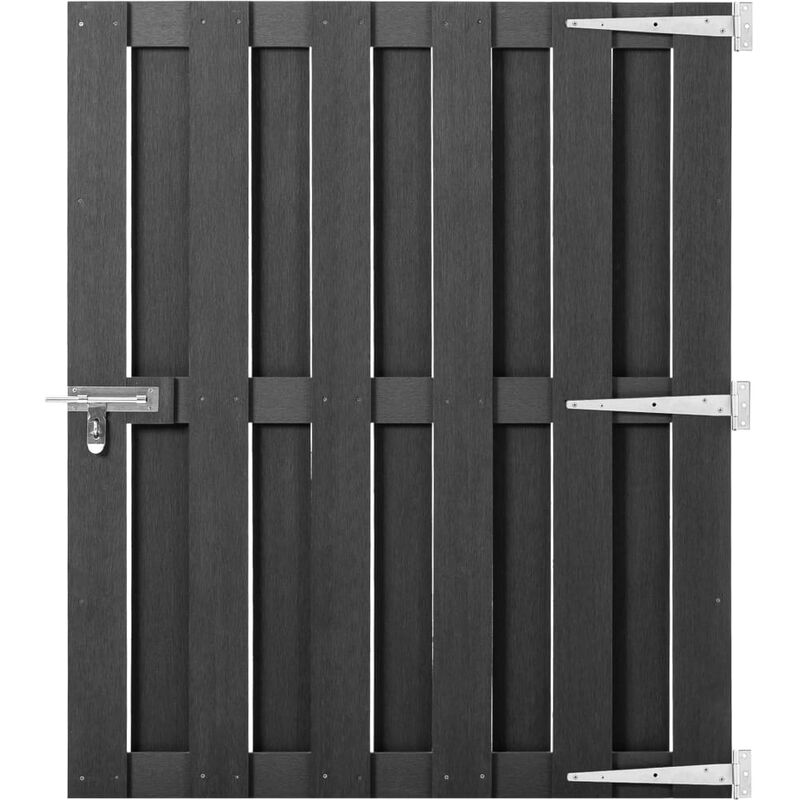 

Puerta de jardín de WPC gris 100x120 cm - Gris