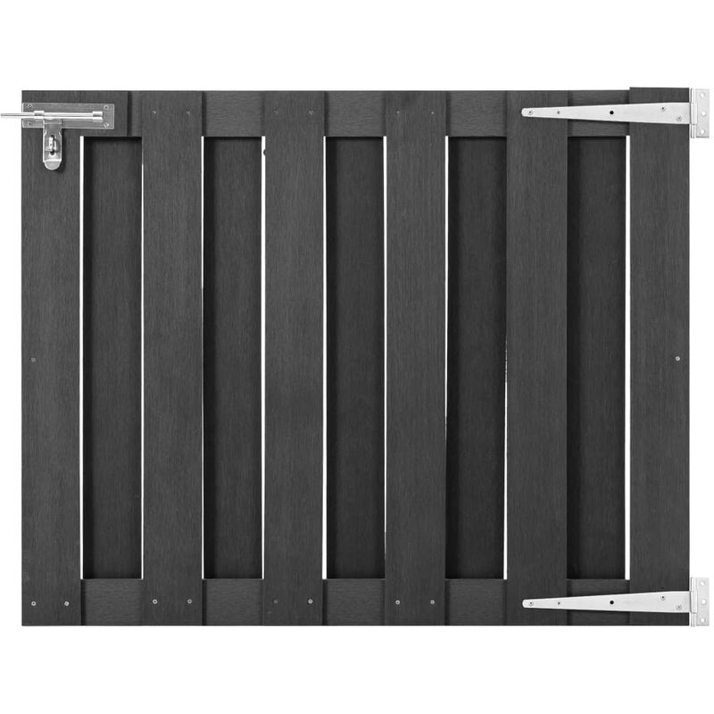 

Puerta de jardín de WPC gris 100x80 cm - Gris