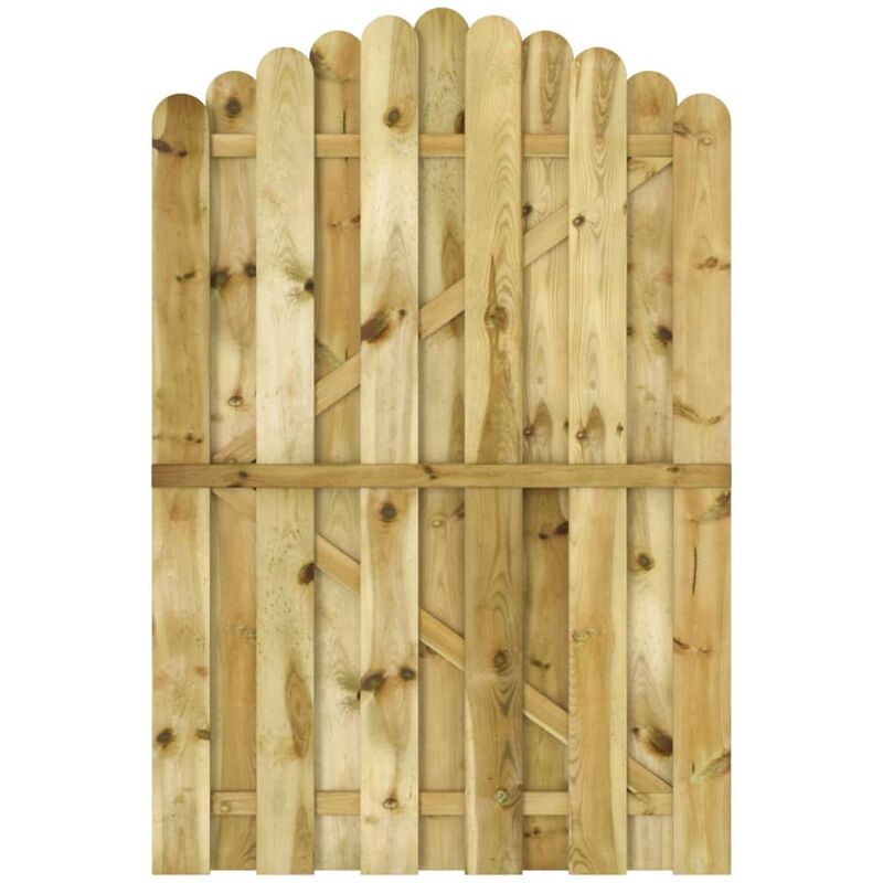 

Puerta de jardín madera de pino impregnada 100x150 cm - Verde