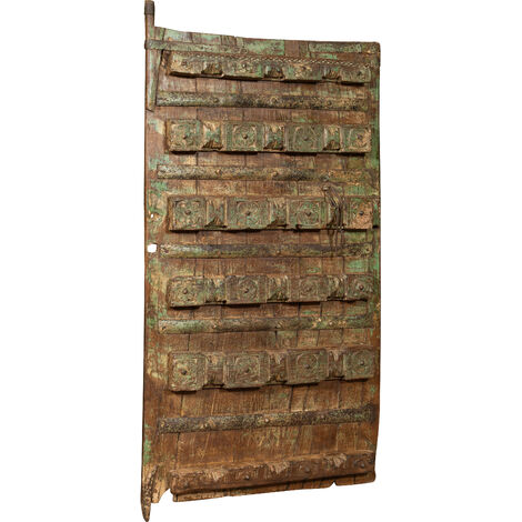 Puerta de madera maciza y hierro para interior o exterior, antigua y medieval