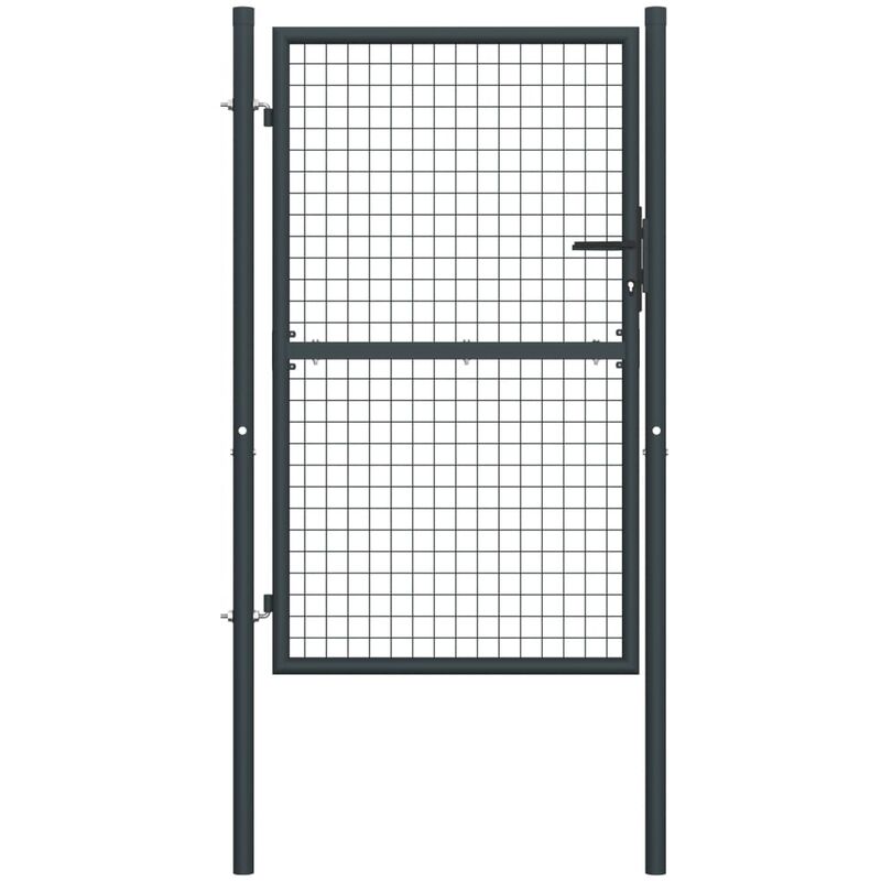 

Puerta de malla de jardín acero galvanizado gris 100x200 cm