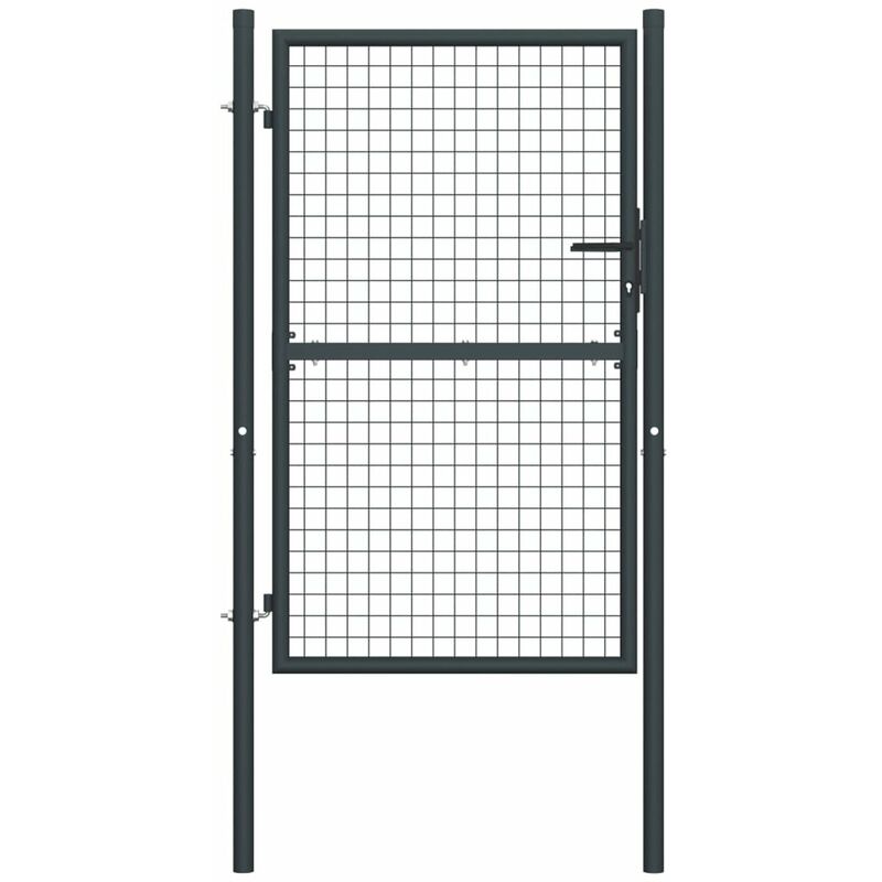 

Puerta de malla de jardin acero galvanizado gris 100x250 cm