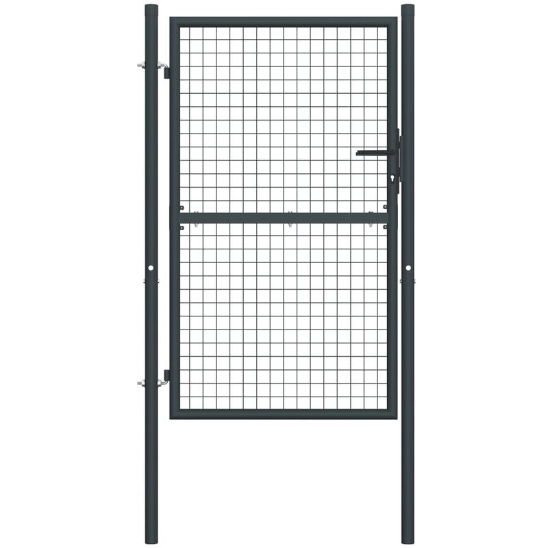 

Puerta de malla de jardín acero galvanizado gris 100x250 cm