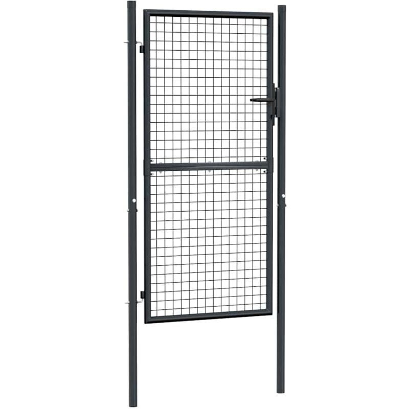 

Puerta de malla de jardín acero galvanizado gris 400x125 cm - Antracita - Vidaxl