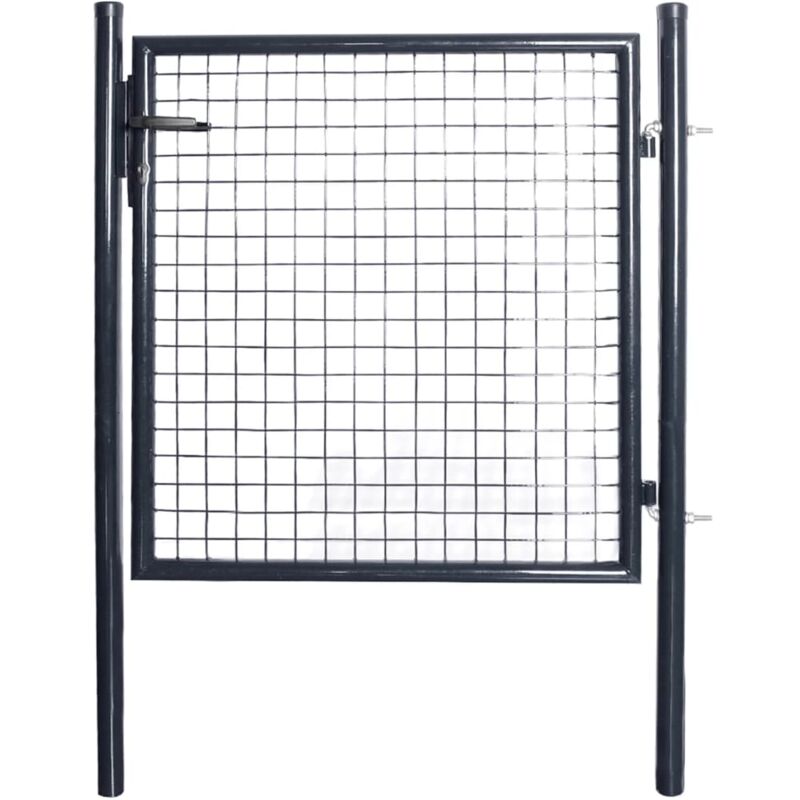 

Puerta de Malla de Jardín Acero Galvanizado Gris 85.5x100 cm - Gris - Vidaxl