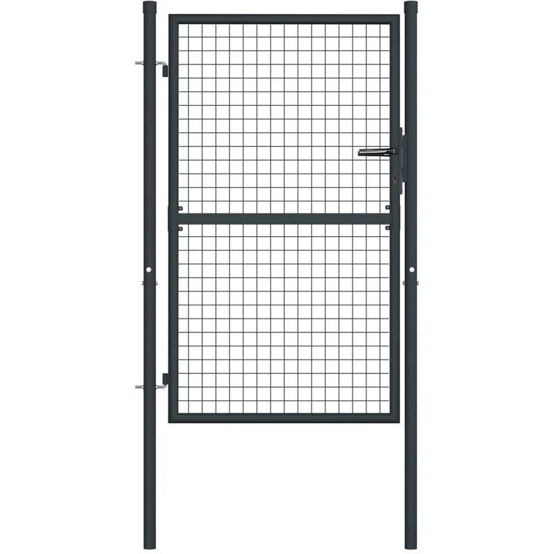 

Puerta de malla de jardín acero galvanizado gris 100x175 cm - Gris