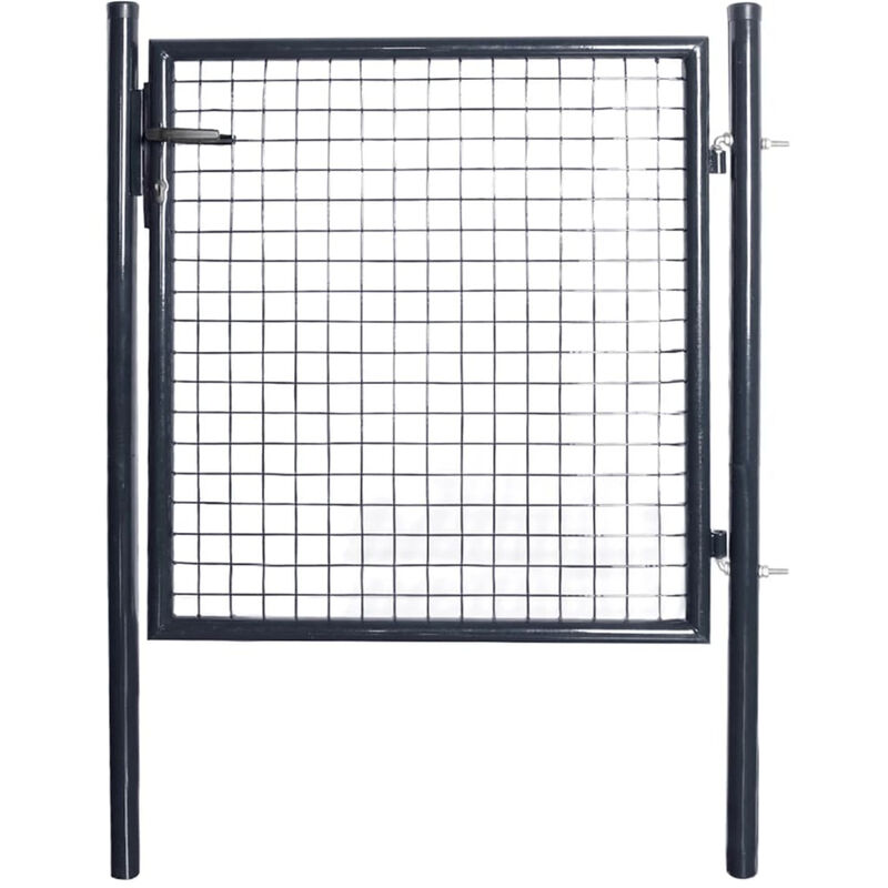 

Puerta de malla de jardin acero galvanizado gris 85,5x100 cm