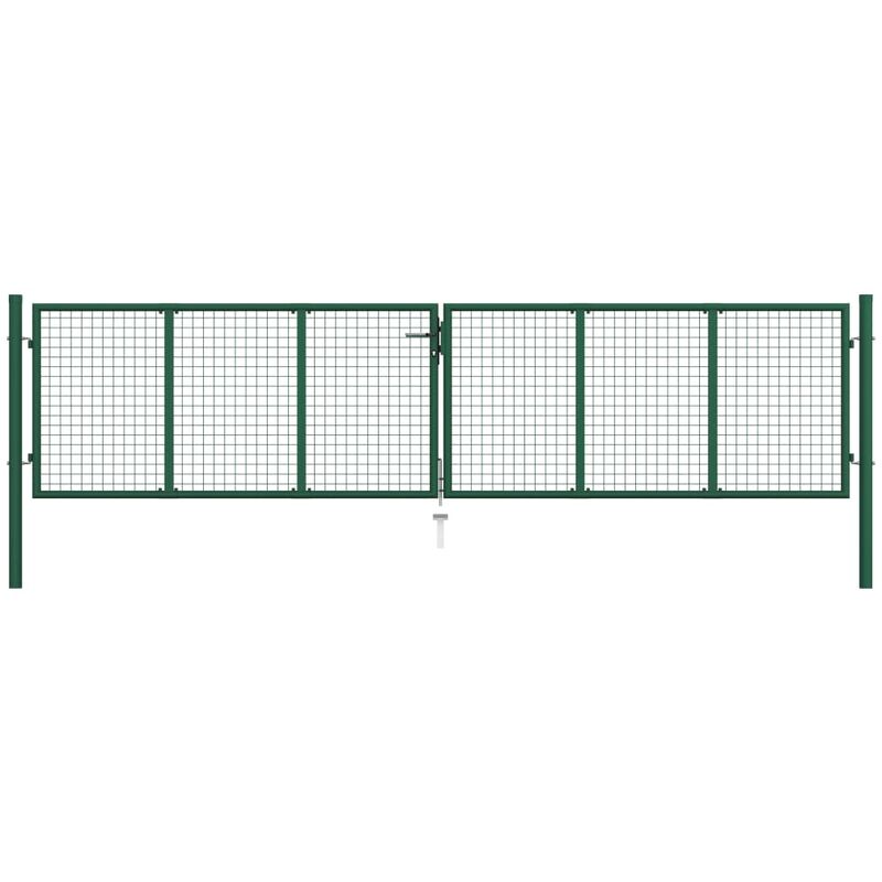 

Puerta de malla de jardín acero verde 400x75 cm - Verde