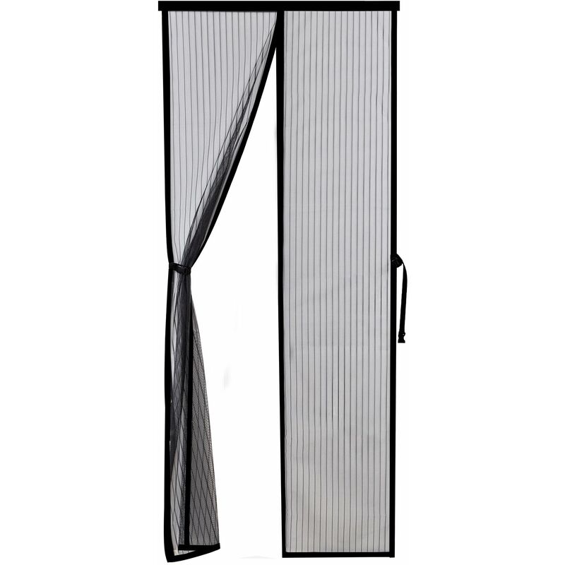 

Puerta de malla magnetica con cinta magica de marco completo Cortina de malla de puerta de patio instantanea grande Manos libres