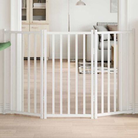 Puerta de perros plegable 3 paneles madera abeto  150 cm