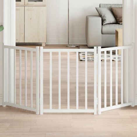 Puerta de perros plegable 3 paneles madera abeto  150 cm