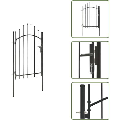 Puerta de seguridad - vidaXL Puerta de jardín Woerden acero 1x1,5 m negro - Puerta de valla