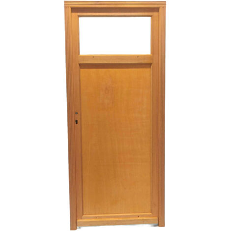 Puerta de servicio de madera pagada, H,200xl,80, tabla de costado P.derecho, GD MENUISERIES