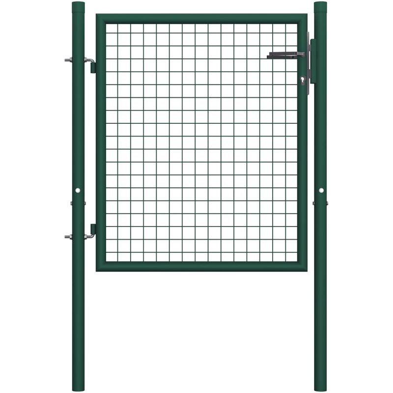 

Puerta de valla de acero verde 100x75 cm