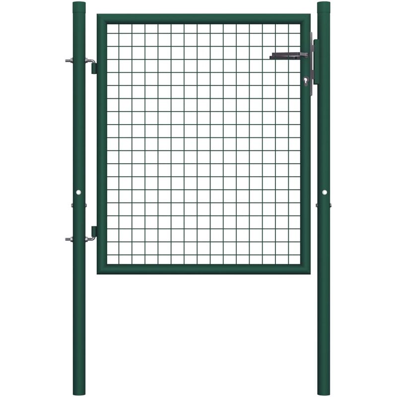 

Puerta de valla de acero verde 100x75 cm - Verde