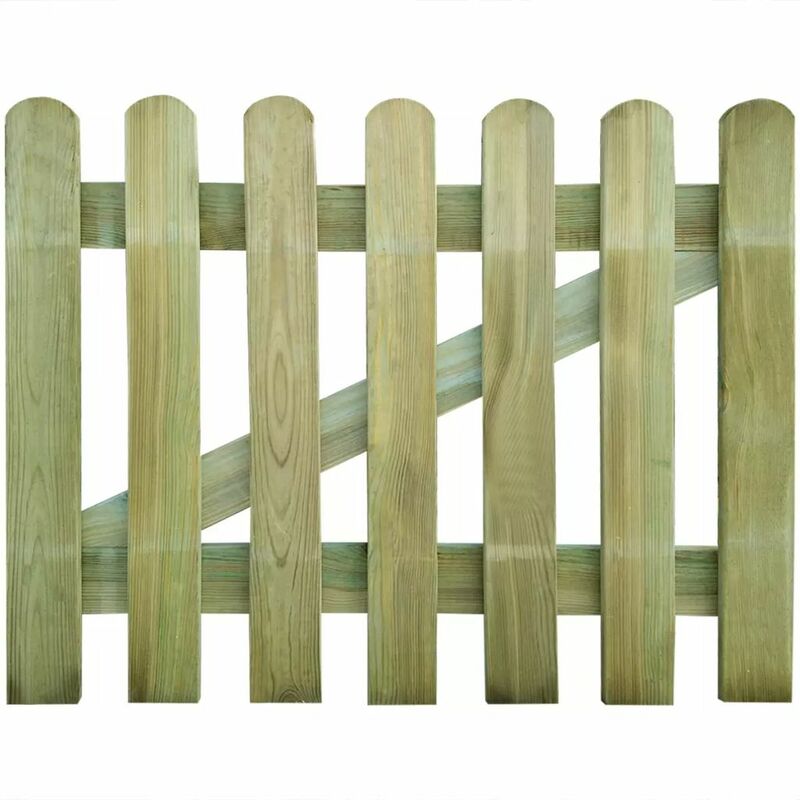 

Puerta de valla de jardín de madera 100x80 cm