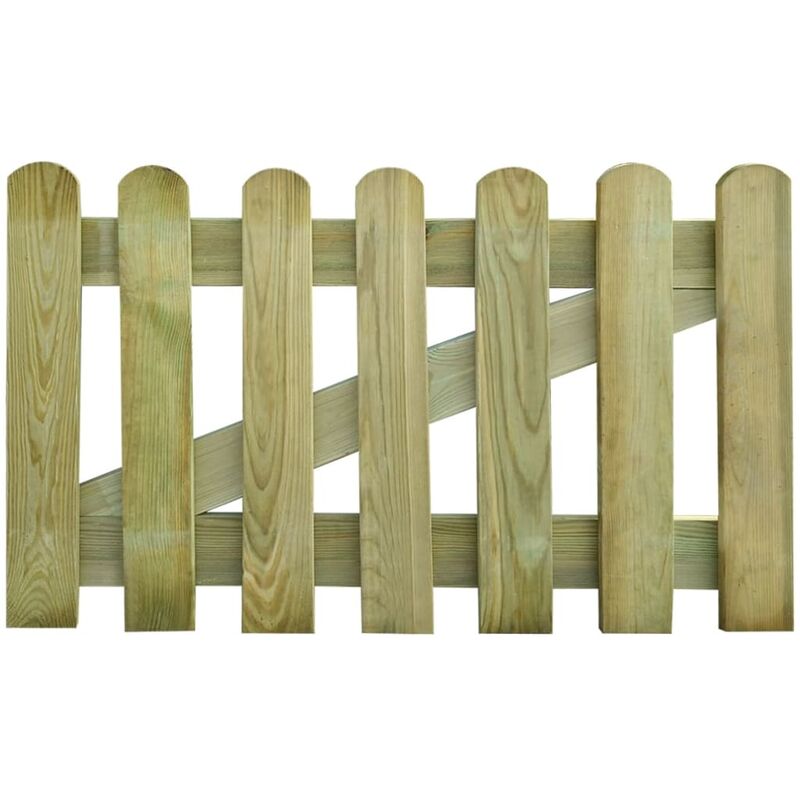 

Puerta de valla de jardín madera 100x60 cm - Marrón